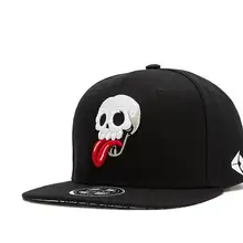 WUKE брендовая бейсбольная кепка мужская женская парусиновая шляпа вышивка хип хоп Скелет Череп стиль кости модные бейсболки регулируемая