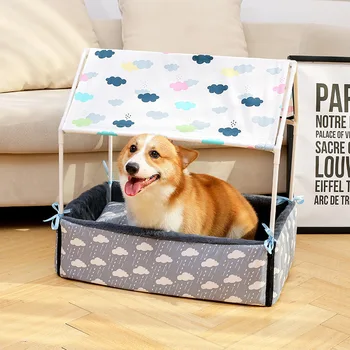 Washable Dog Bed + Tent  2