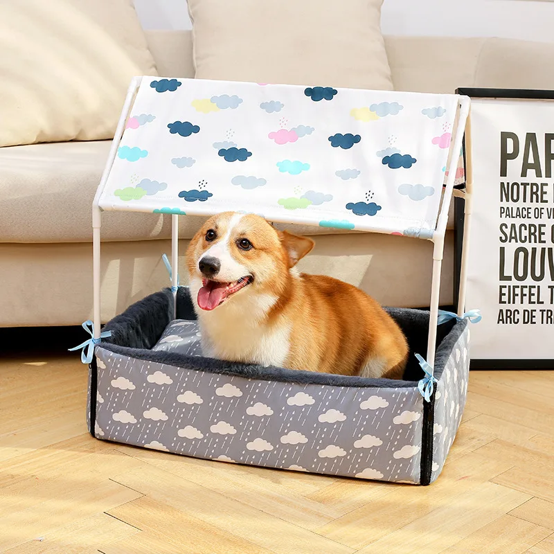 Washable Home Shape Dog Bed + Tent Dog Kennel Pet Removable Cozy House For Puppy Dogs Cat Small Animals Home Products Washable Home Shape Dog Bed + Tent Dog Kennel Pet Removable Cozy House For Puppy Dogs Cat Small Animals Home Products
