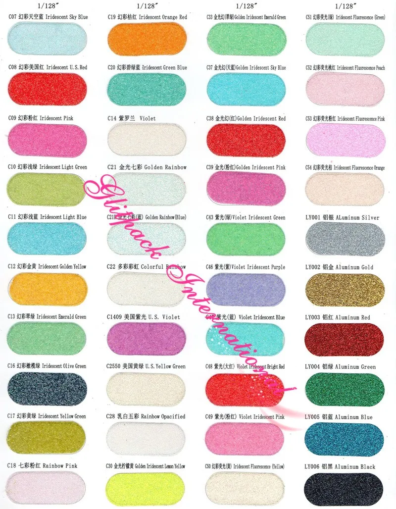 Tinta em pó Grau de Cosméticos pó da Sombra de Olho Rainbow Glitter Unha Art Lantejoulas Body Acrílico Shimmer 1 kg - 96 14 Cheap Glitter p corpo