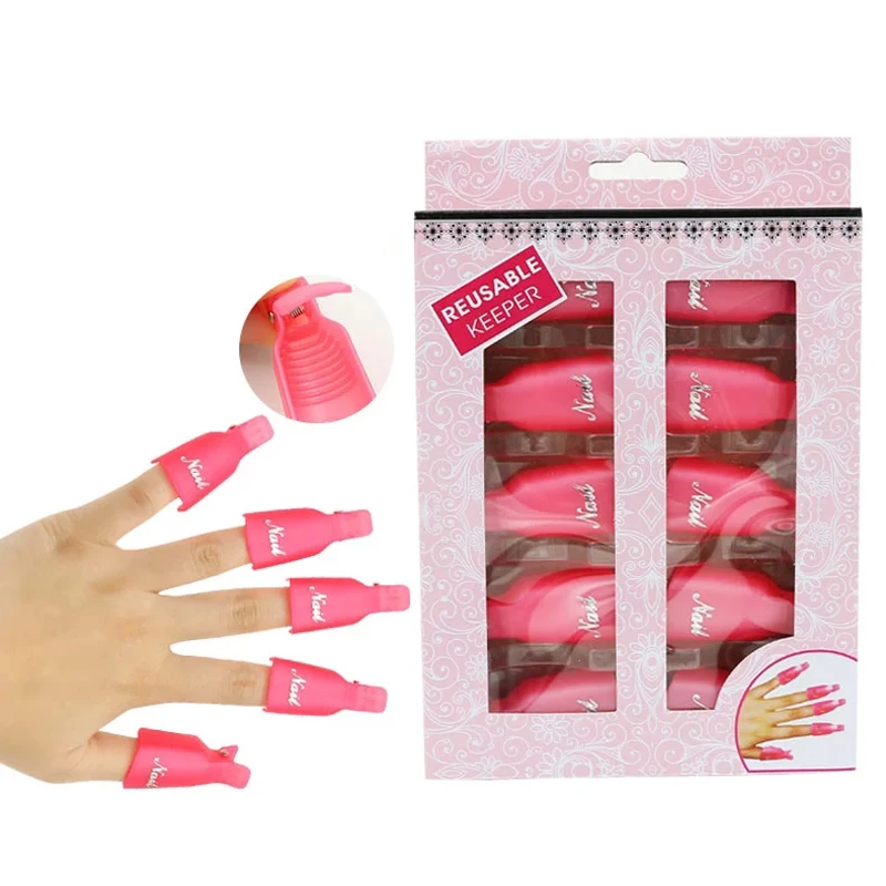 New Hot Plastic Acrylic Nail Art Soak Off Cap Clip UV Gel Polish