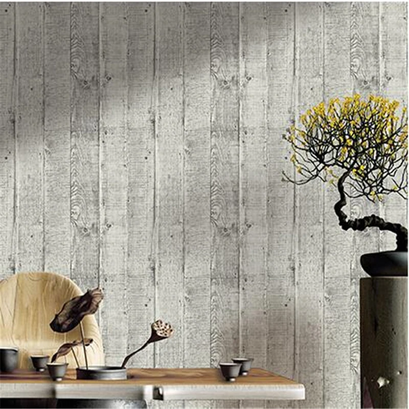 beibehang Imitation wood grain wallpaper vintage nostalgic wood plank striped living room restaurant bar background wall paper beibehang Imitation wood grain wallpaper vintage nostalgic wood plank striped living room restaurant bar background wall paper