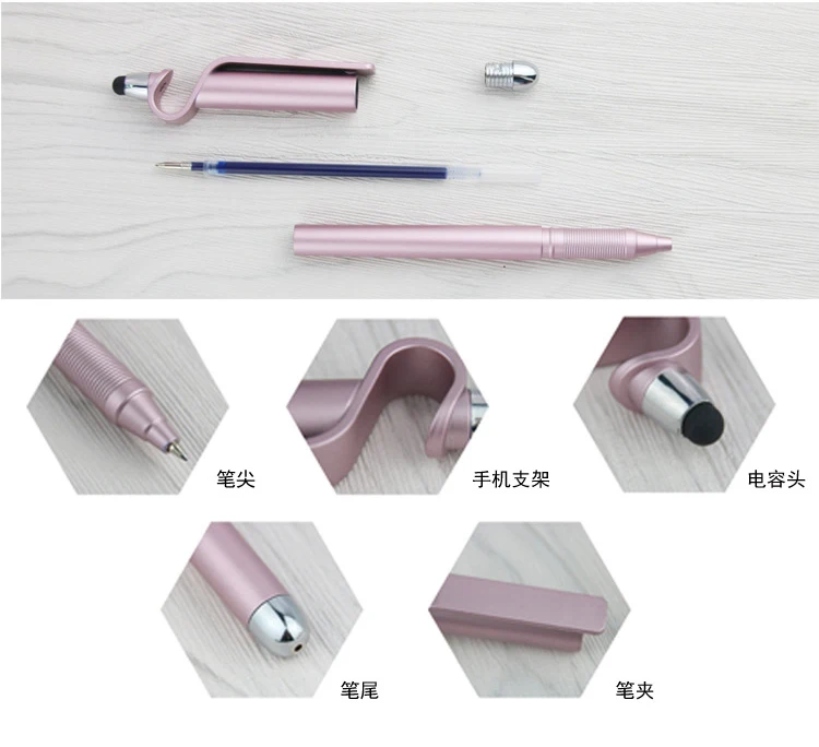 3 in 1 Multi-function Mobile Phone Holder Stand Capacitive Screen Stylus Touch Pen for iPad iPhone 5 6S 7 Samsung Tablet