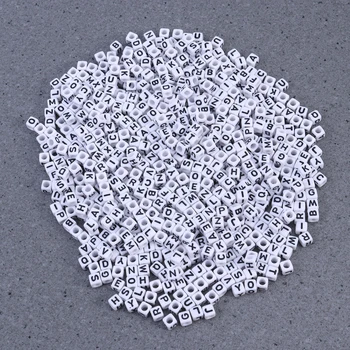 

800 Pcs 6mm DIY Acrylic Cube Letter Beads for Jewelry Making DIY Bracelets Necklaces Children's Educational Toys