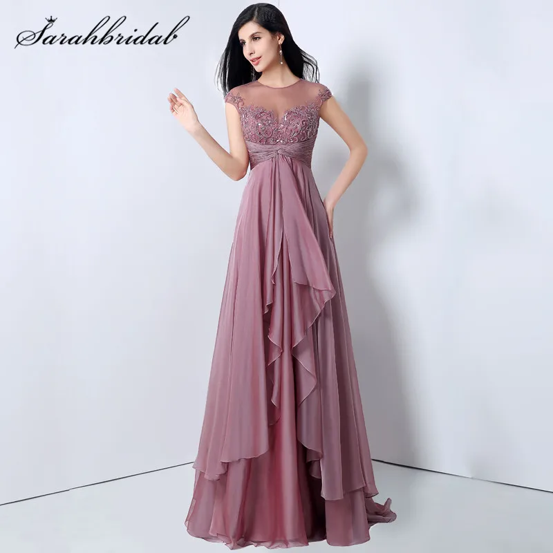 mauve prom dress