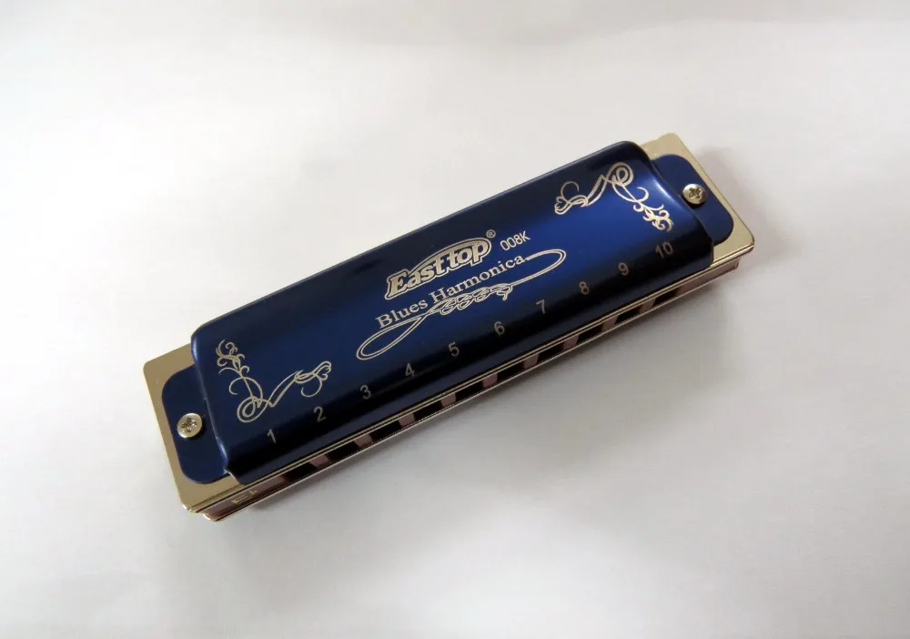 EASTTOP mouth organ T008K Blues harmonica key of Eb blues harp 10 отверстий профессиональная Губная гармошка