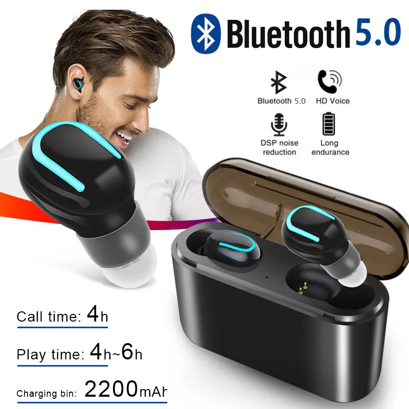 

Bluetooth 5.0 Earphones TWS Wireless Headphones Handsfree Headphone Sports Earbuds Gaming Headset earphone For All Smart Phone