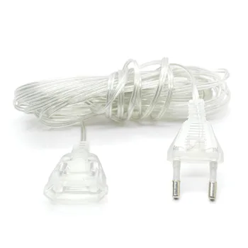 2m Verlengsnoer Plug Extender Draad Voor LED String Light Kerst Decoratieve Fairy Lights EU standaard/US standaard