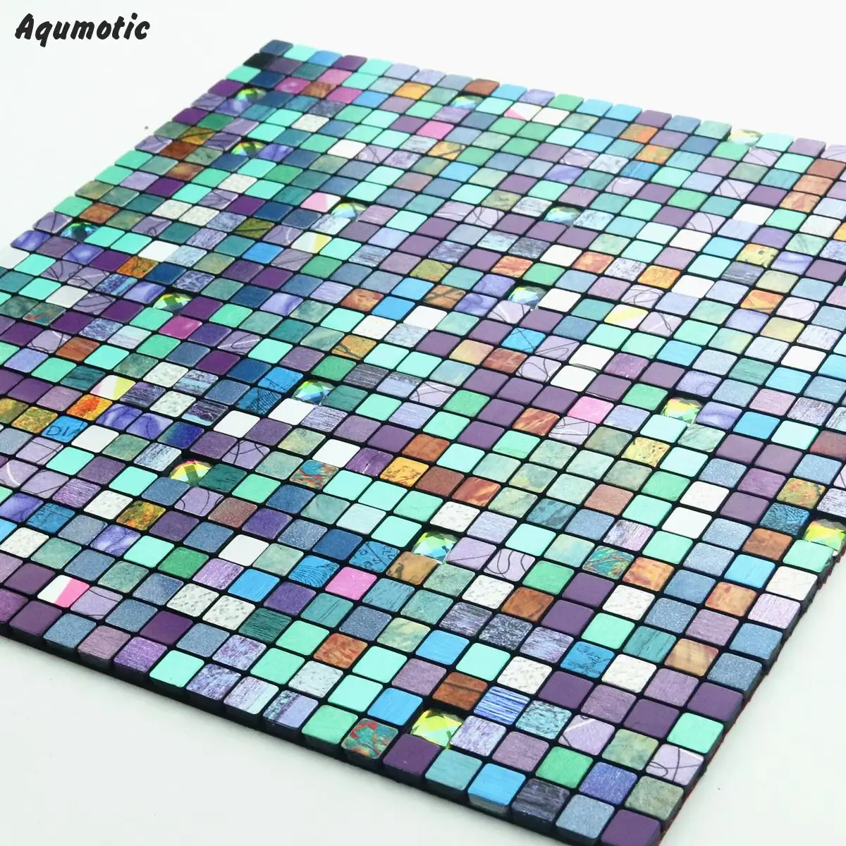 Aqumotic Mosaic 3d Stickers Wall Decor Diy Wallpaper Glue Home Renovation Interior 3d Mosaic Wall Sticker Plate Pegatinas Pared
