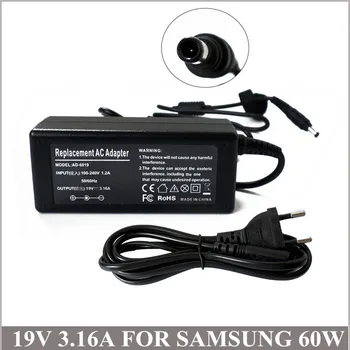 

19V 3.16A 60W AC Adapter With Power Supply Cord For Caderno Samsung NP-QX410 NP-QX310 NP-R480 NP-R580 NP-R580-JSB1US R580-JSB1
