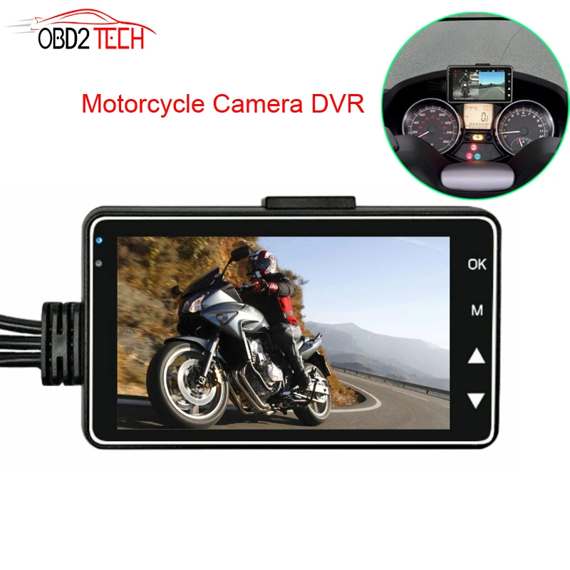 HD двойной мини Камера Видеорегистраторы для мотоциклов KY-MT18 мотор Dash Cam спереди