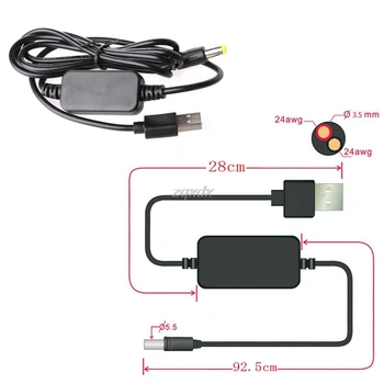 

DC-DC 5V to 9V/12V DC Jack 5.5mmx2.1mm Step-up Power Module Converter Cable Cord Whosale&Dropship