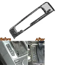 BBQ@ FUKA углеродное волокно Автоматическая Автомобильная панель переключения передач Кнопка рамка отделка наклейка для Audi A3 2013- настоящий углерод волокна отделка