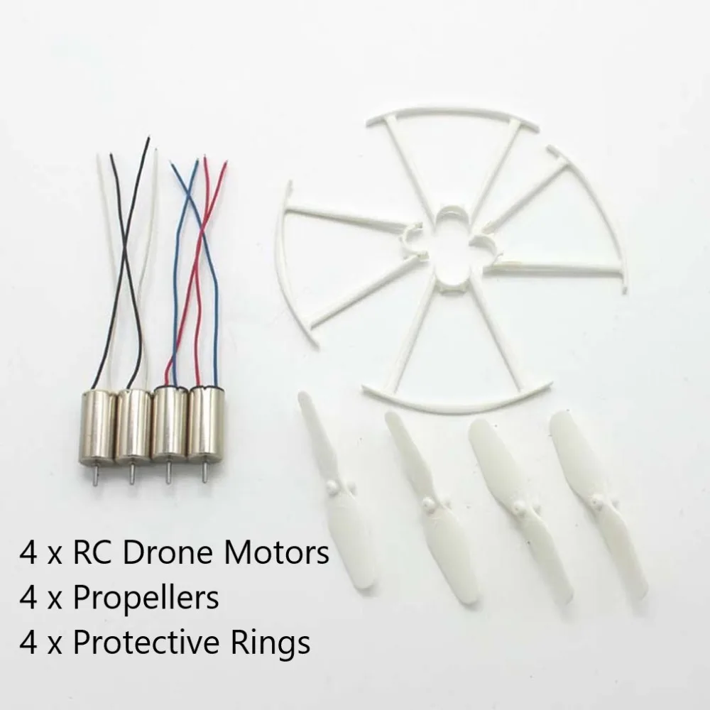 4 шт. моторы для радиоуправляемого дрона CCW CW двигатель пропеллеры защитные кольца Дрон запасные части для SYMA X22W Квадрокоптер