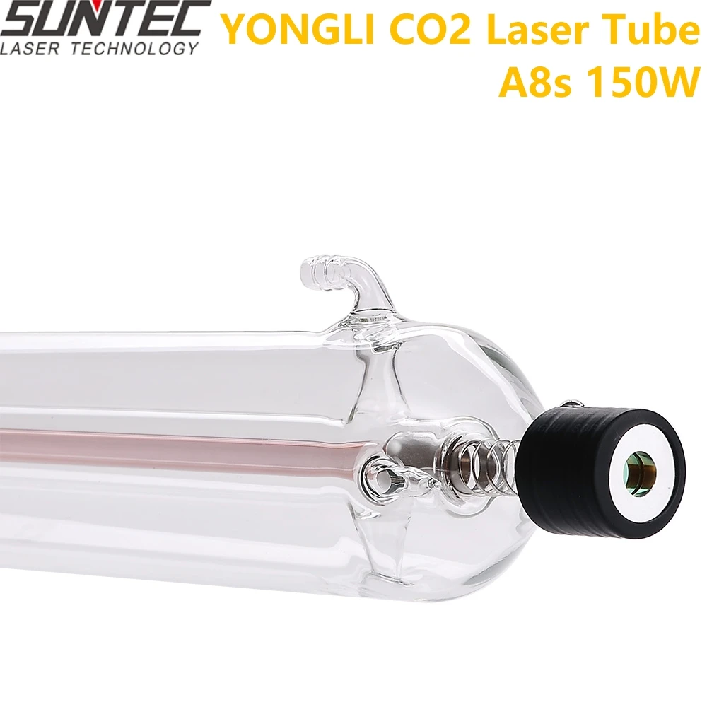 SUNTE YONGLI A8s 150W CO2 Laser Tube Length 1850 Dia. 80mm for CO2 Laser Engraving Cutting Machine With Wooden Case Box Packing