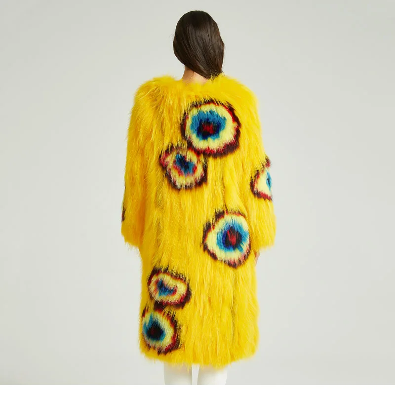 PUDI CT833 Новое модное женское пальто с натуральным лисьим мехом, куртка для отдыха для девочек, длинное пальто, осенне-зимнее пальто