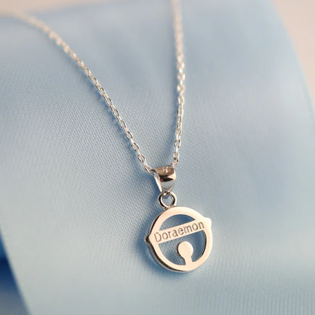 HOT NEW Silver Color Doraemon bell Necklace Pendant Necklace Chain