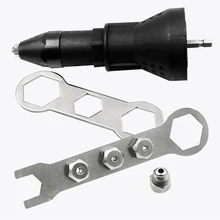 Electric Rivet Nut Gun Riveting Tools Cordless Riveting Drill Adapter Insert Nut Tools Rivets Drill Adapter Drill Power Tools