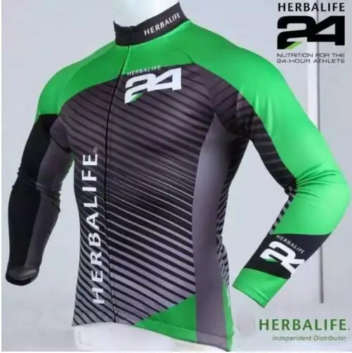 Herbalife 24 езда на велосипеде футболка езда на мотоцикле Джерси с длинным рукавом свитер xxs-xxxxxxl - Color: Beige