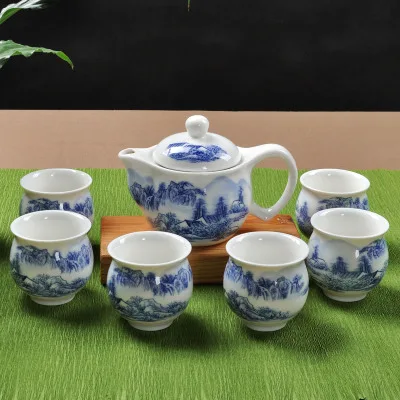 7 шт. набор керамический красный свадебный чайник и чашки без подставки фарфоровый китайский набор фарфорового чайника с фильтром - Цвет: I