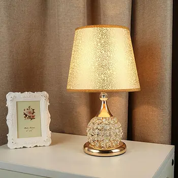 Lámpara De Cristal Lámpara De Mesa De Cristal para el hogar, lámpara De Mesa moderna para el Dormitorio