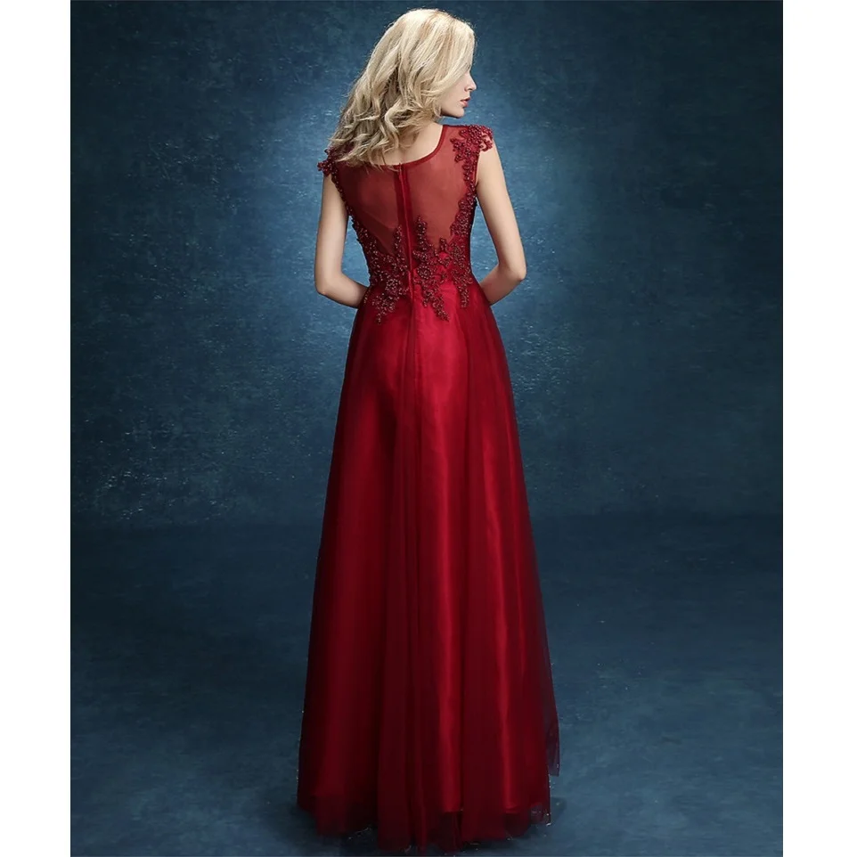 SOCCI вино красное кружевное длинное вечернее платье Robe Soiree Longue Femme Avondjurken Длинные вечерние платья Robe de Soiree