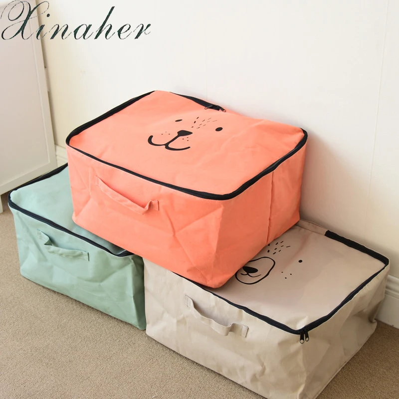 Cotton cloth Storage Bags for Quilt Folding Clothes Storage Organizer