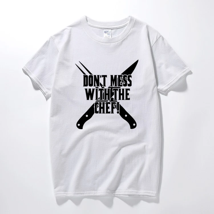 Футболка с коротким рукавом и принтом не беспорядок шеф поваром|short sleeve t shirt|t
