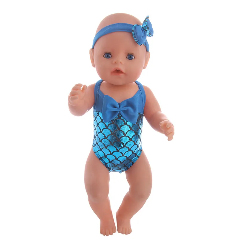 Кукла Одежда Единорог Русалка купальник для 18 дюймов американский и 43 см Born Baby наше поколение Рождество День рождения подарок для девочки