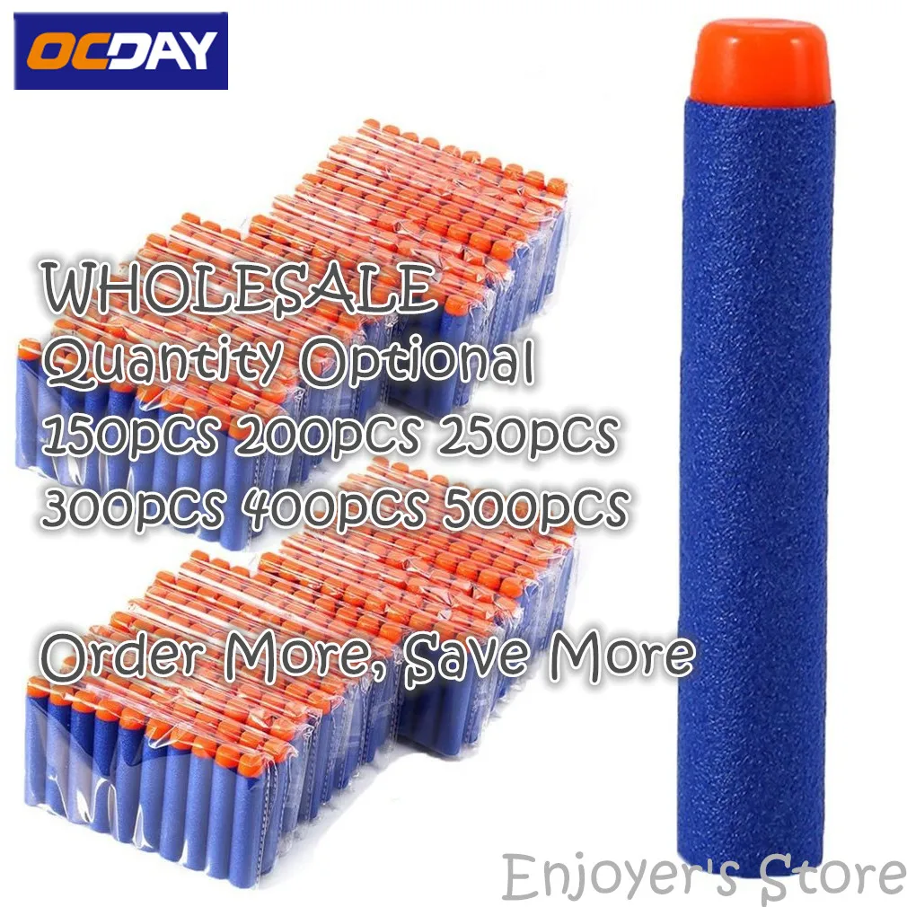 

400pcs/set Soft Bullets Darts for Nerf Gun Round Head Refill Sponge Darts Safety Kids Toy Gun Bullets For NERF N-Strike Blasters