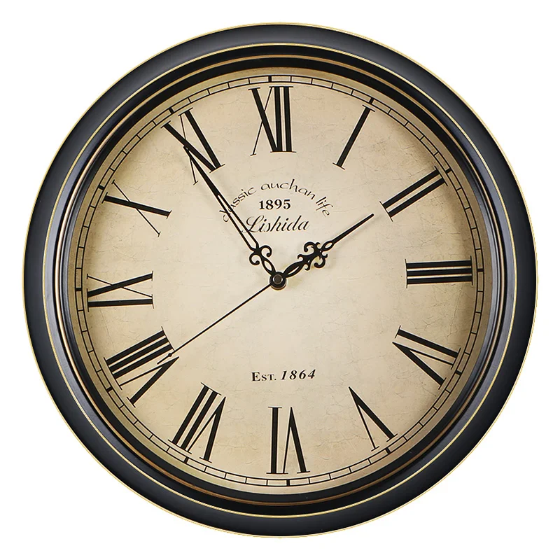 Европейские римские настенные часы с арабским номером, 12' дюймовые настенные часы для украшения дома, Кварцевые пластиковые часы, современный дизайн