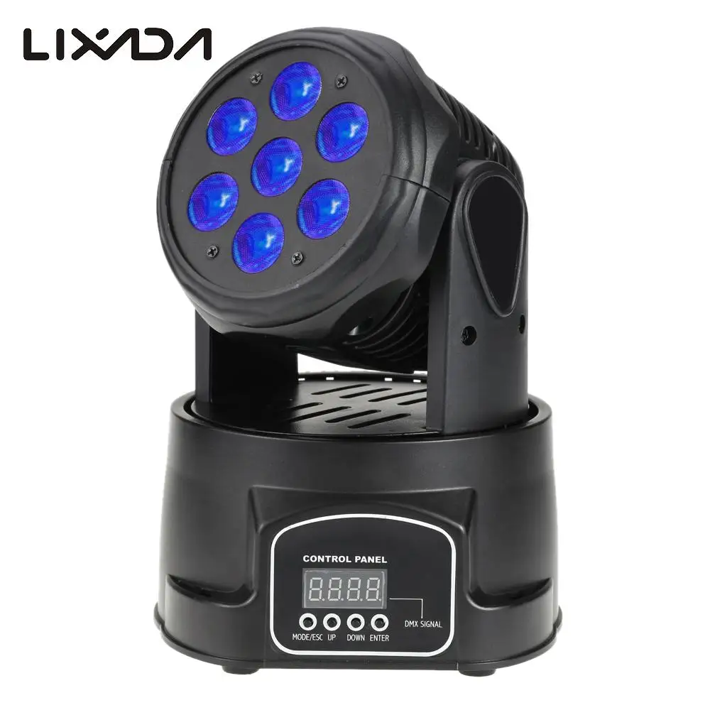 

Lixada 2 psc DMX-512 Moving Head stage Light 9/14 Channels Party Disco Show 100W Sound Active 4 In 1 RGBW LED Stage Light