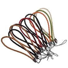 10 плетеный кожаный ремешок для запястья телефона 0,16"