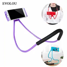 ФОТО lazy bracket neck mount flexible desktop phone holder stand for iphone x 8 7 plus mobile support 360 degree snake-like bracket