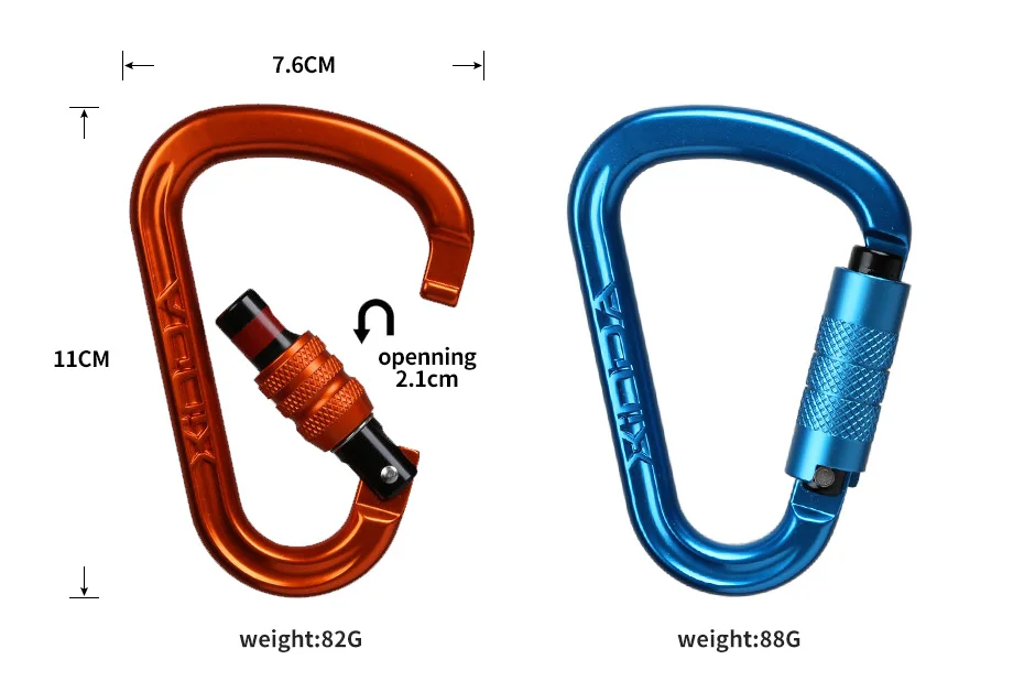 Xinda профессиональная безопасность скалолазание карабин алюминиевый сплав высокая прочность Пряжка 25KN винт Кемпинг замок наружное оборудование