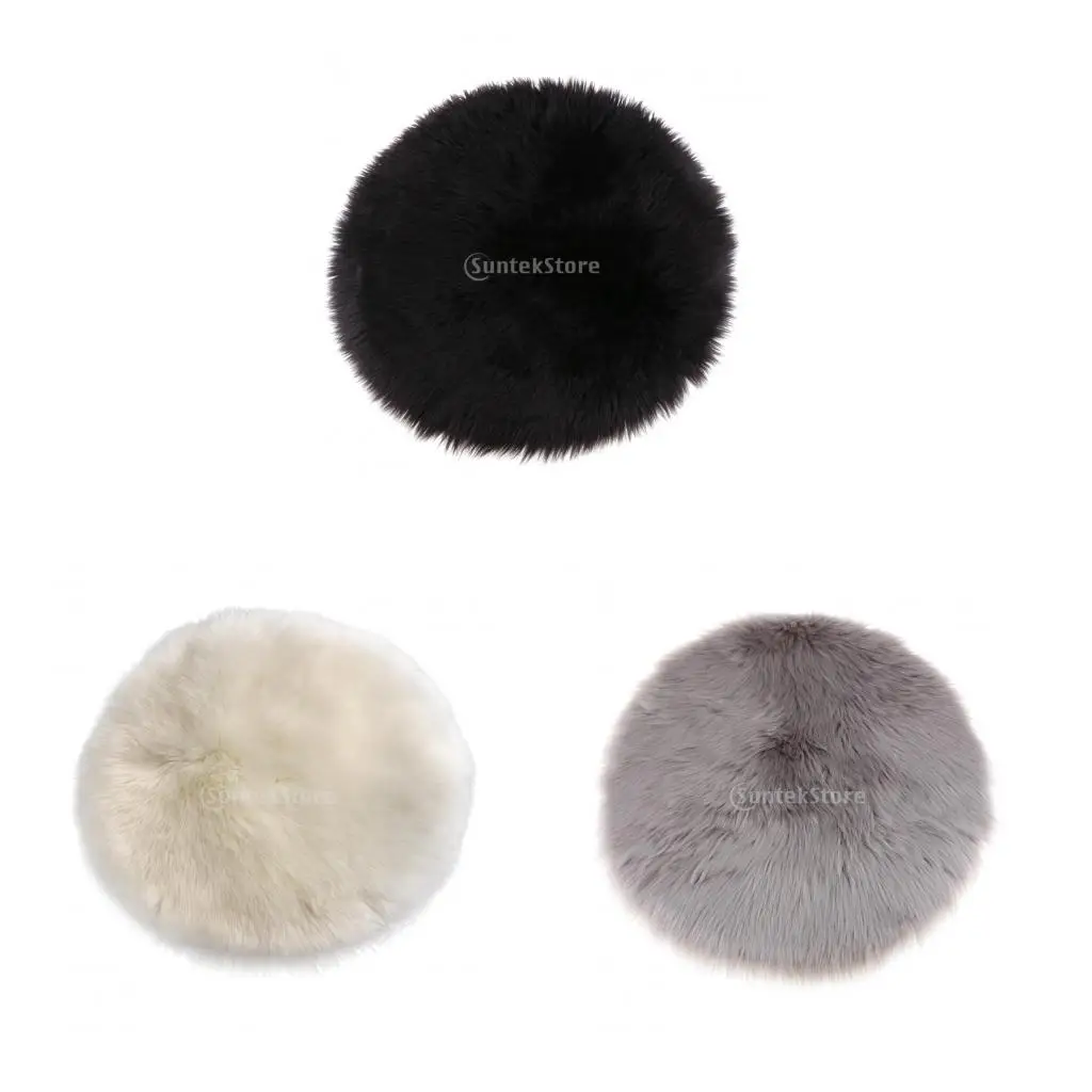 3 Pieces Soft Sheepskin Fluffy Shaggy Fake Faux Fur Rug Small Mat Throw Washable