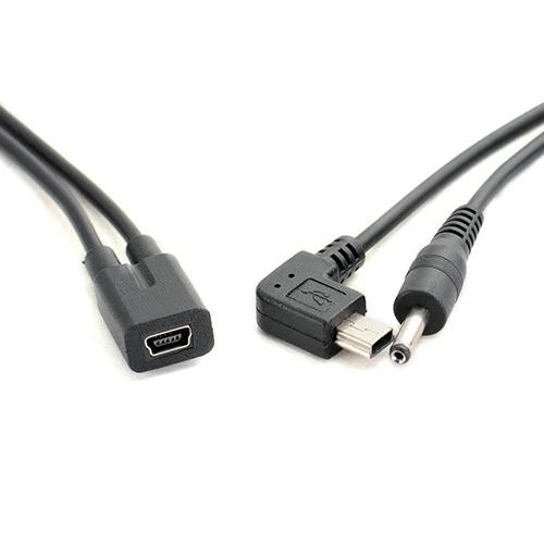 10 шт./лот 30 см mini usb Female к mini5p Male + DC 3 5 мм x 1 35 кабель питания|Компьютерные кабели и