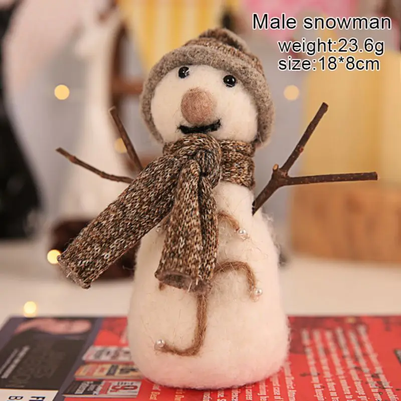 Рождественские подвесные украшения в виде снеговика, Рождественская кукла из фетра, новогодний подарок для детей, елочные подвесные украшения для дома - Цвет: D2
