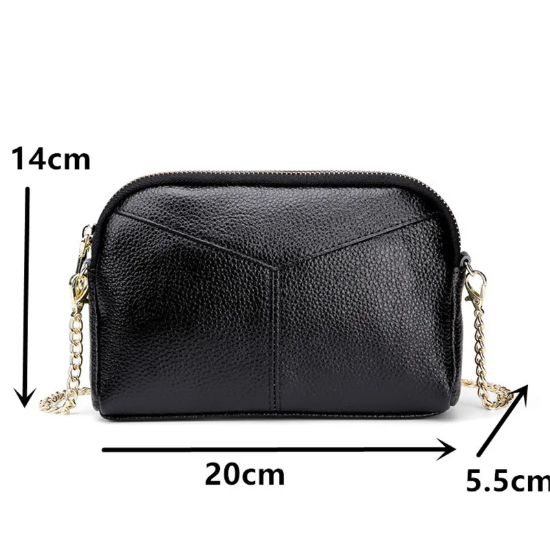 ICEV New Simple Genuine Leather Bags Chains Korean Shell Women Messenger Bags Cowhide Casual Ladies Shoulder Phone Bags Bolsas ICEV New Simple Genuine Leather Bags Chains Korean Shell Women Messenger Bags Cowhide Casual Ladies Shoulder Phone Bags Bolsas