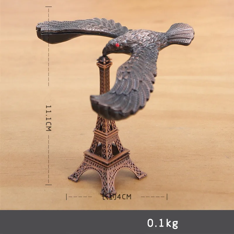 MRZOOT Творческий металлический баланс модель орла ориентир здание декорация Кованое железо Эйфелева башня игрушка подарок ремесла - Цвет: Рыжевато-коричневый