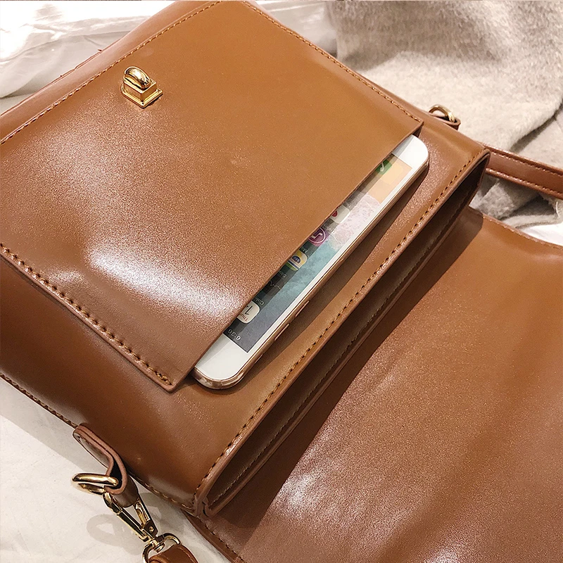 Bolsa Feminina маленькие квадратные сумки для женщин винтажные простые кожаные через