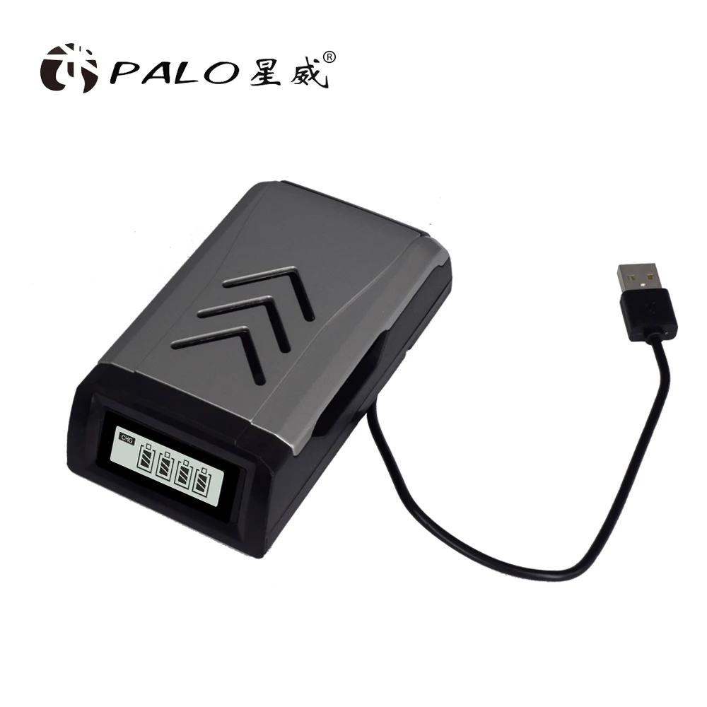 PALO nc555 4 слота ЖК дисплей usb зарядное устройство для AA/AAA NiCd NiMh аккумуляторы nicd