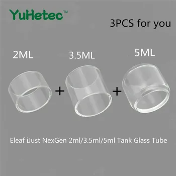 3PCS Original YUHETEC Replacement Glass TUBE for Eleaf iJust NexGen 2ml/3.5ml/5ml Tank original eleaf istick 40w vape kit 2600mah ijust 2 mini tank atomizer 2ml