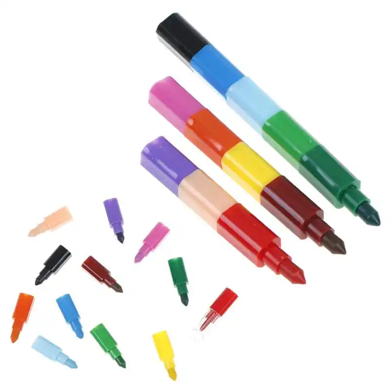 

1PCS Colorful Blocks Crayons Painting Supplies Gift Baby Drawing Crayons Toys Oil Paint Pen Children Kids