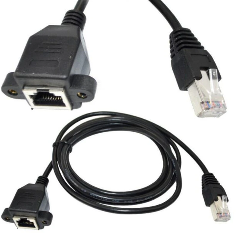 

Network Extension Cable RJ45 Male to Female Screw Panel Mount Ethernet LAN cable 1ft 2ft 3ft 5ft 30cm 60cm 150cm 1m