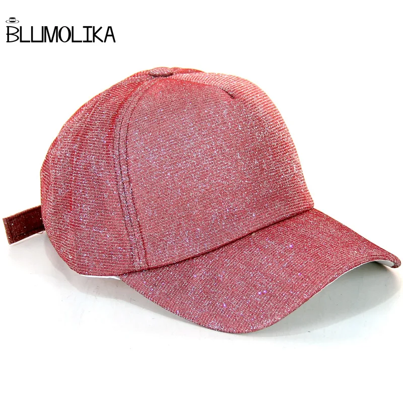 

Fashion Spring Hat for Men Women 6-panel Baseball Caps for Lady's Adjustable sequin Hats with self sweatband lined in sheeting