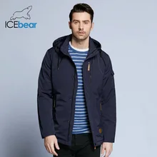 ICEbear 2018 Pocket Zipper Design Men Jacket Spring Autumn New Arrival Casual Fashion Parka Solid Thin
