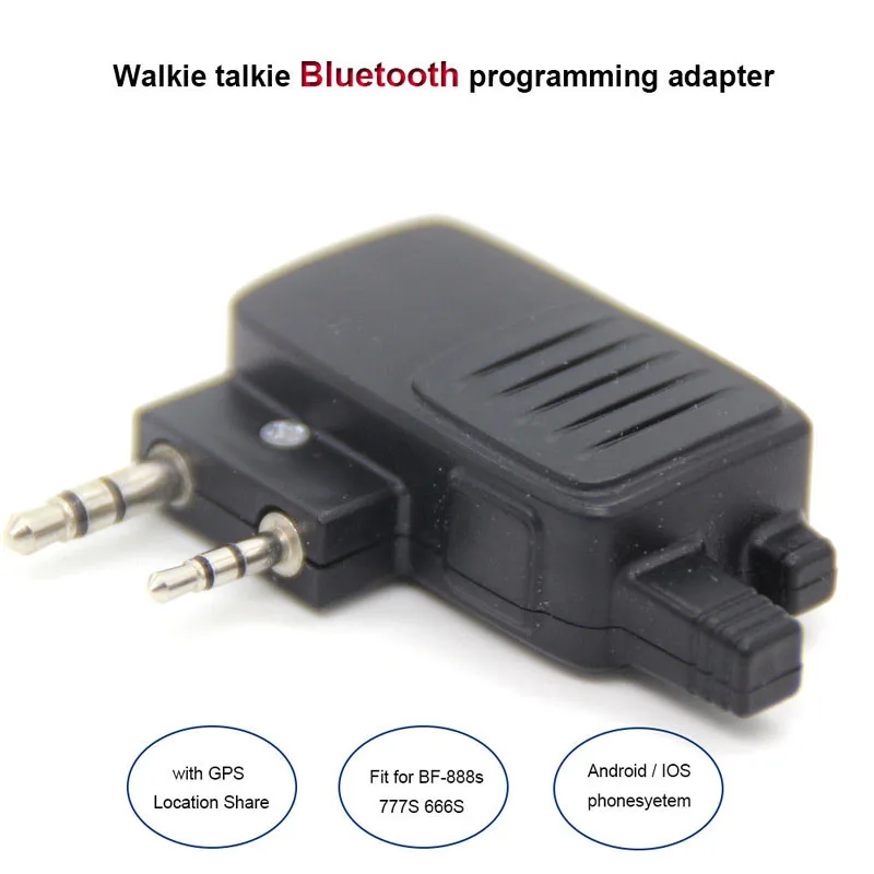 Беспроводной разъем адаптера программирования Bluetooth для Baofeng UV-5R BF-777S/888 S Радио Walkie Talkie для смартфонов Apple Android