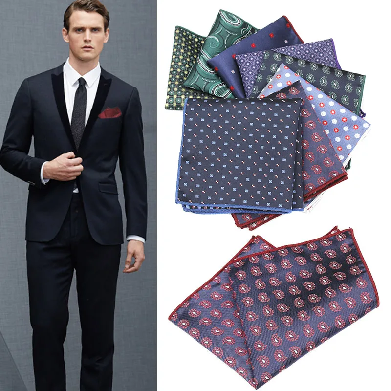 

Men Pocket Square Handkerchief Jacquard Fashion For Business Groom Suit Party Best Man LBY2018