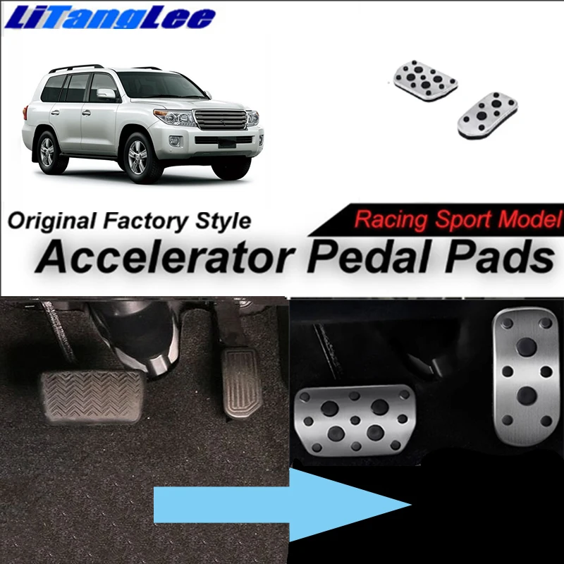

LitangLee Car Accelerator Pedal Pad Cover Foot Throttle Sport Racing Model For TOYOTA Land Cruiser LC200 J200 AT Confirm